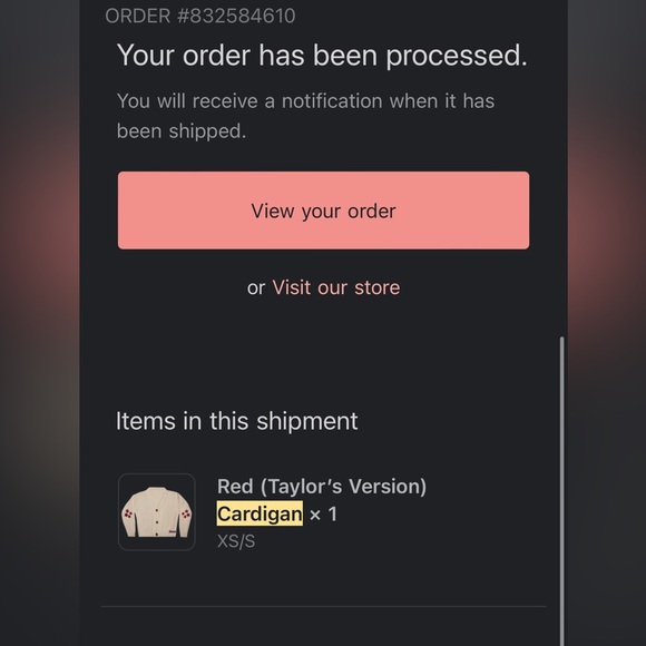 Taylor Swift ‘Red’ Cardigan - Picture 4 of 4